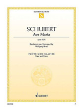 Ave Maria Op. 52, No. 6 (Flute and Piano). By Franz Schubert (1797-1828). Arranged by Wolfgang Birtel. For Flute, Piano Accompaniment. Woodwind. Softcover. 6 pages. Schott Music #ED09988. Published by Schott Music.

Schubert's beloved song arranged for solo instrument with piano accompaniment.