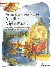 Wolfgang Amadeus Mozart - A Little Night Music (In a Simple Arrangement for Piano by Hans-Günter Heumann Get to Know Classical Masterpieces Series). By Wolfgang Amadeus Mozart (1756-1791). Arranged by Hans Gunter Heumann. For Piano. Piano. Softcover. 66 pages. Schott Music #ED21690. Published by Schott Music.

Includes a composer biography, historical notes on the piece, and color drawings.