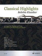 Classical Highlights (Arranged for Clarinet and Piano). By Various. Edited by Kate Mitchell. Arranged by Wolfgang Birtel. For Clarinet, Piano Accompaniment (Score and Solo Part). Woodwind. Softcover. 144 pages. Schott Music #ED21585. Published by Schott Music.

20 solo instrumental arrangements of popular classical works, including: Air (Bach) * Ave Maria (Schubert) * Träumerei (Schumann) * Pomp and Circumstance (Elgar) * and more. Intermediate Level.