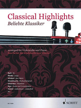 Classical Highlights (Arranged for Violoncello and Piano). By Various. Edited by Kate Mitchell. Arranged by Wolfgang Birtel. For Cello, Piano Accompaniment (Score and Solo Part). String. Softcover. 103 pages. Schott Music #ED21584. Published by Schott Music.

20 solo instrumental arrangements of popular classical works, including: Air (Bach) * Ave Maria (Schubert) * Träumerei (Schumann) * Pomp and Circumstance (Elgar) * and more. Intermediate Level.