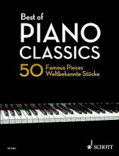 Best of Piano Classics (50 Famous Pieces). By Various. Edited by Hans Gunter Heumann. For Piano. Piano Collection. Softcover. 124 pages. Schott Music #ED9060. Published by Schott Music.

This collection of 50 of the most beautiful original compositions for piano, presented by Schott, contains a selection of works that is suitable for pupils in their first years of piano lessons. The volume contains compositions ranging from Johann Pachelbel (1653-1706) to Alexander Grechaninov (1864-1956), providing playing material from the baroque period to the early 20th century. As well as many individual pieces, this volume also includes easy sonatas and sonatinas by Haydn, Clementi, Mozart and Beethoven. Complete with fingerings, tempo suggestions in the form of metronome marks and notes on the execution of ornaments, this collection with its modern, readable typeface is ideal not only for lessons, but also for private music-making.