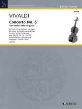 Antonio Vivaldi - Concerto No. 6 in A Minor, Op. 3/6, RV 356 (from L'Estro armonico Violin and Piano Reduction). By Antonio Vivaldi (1678-1741). Edited by Christopher Hogwood. Arranged by Annette Seyfried. For Violin, Piano Accompaniment. String. Softcover. 16 pages. Schott Music #VLB172. Published by Schott Music.

The publication of a collection of 12 concertos for one to four solo violins by Antonio Vivaldi in Amsterdam in 1711 laid the foundations for the fame of the Italian composer in the whole of Europe. This opus 3, 'L'Estro Armonico', brought the musical world the first of more than 500 solo concertos altogether. Apart from 'The Four Seasons', these works are among the most popular works by Vivaldi even today. Concerto No. 6 in A Minor for one solo violin is suitable for both beginner and advanced lessons because of its technical demands. New edition after the Urtext Edition by Christpher Hogwood. Piano reduction by Wolfgang Birtel.