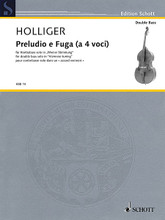 Preludio e Fuga (a 4 Voci) (Double Bass Solos in Viennese tuning). By Heinz Holliger (1939-2002). For Double Bass. String Solo. Softcover. 46 pages. Schott Music #KBB15. Published by Schott Music.

Again and again, Holliger enhances his virtuoso compositions by reviving historical traditions. In Preludio e Fuga, this return to history refers to the scordatura of the so-called 'Viennese temperament': It can be found in the most important repertoire pieces of the double bass (such as in Mozart's Concert Aira KV 612) as the third interval between the first to the third string and thinner strings which respond better. Produced in collaboration with Edicson Ruiz for whom Preludio e Fuga has been written, this edition presents the piece in two forms of notation to facilitate studying: in pitch and in finger notation.
