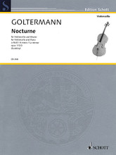 Nocturne in A Minor, Op. 115/3 (Violoncello and Piano). By Georg Goltermann. Edited by Fritz Zumkley. For Cello, Piano Accompaniment. String. Softcover. 8 pages. Schott Music #CB248. Published by Schott Music.

Goltermann (1824-1898) left a plethora of works for his instrument, including seven cello concertos which sometimes go to the limitsof what was considered to be technically playable in his time. Even today, these works have maintained their importance throughout the methodological progress in literature. Apart from the concertos, Goltermann also composed a large number of character pieces, including romances, reveries, nocturnes and serenades. Stylistically wholly rooted in the Romantic spirit of their time, the pieces are relatively short and of medium difficulty as regards the technical demands. It is not least due to their melodic and harmonic catchiness that they enjoy a lasting popularity both in music lessons and in domestic concerts.