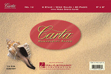 No. 14 edited by Various. Carta Manuscript Paper. 80 pages. Published by Hal Leonard.

Writing pad, 9x6, 80 pages, 6 stave, wide-ruled, includes Music Basics guide.