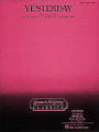 Yesterday by The Beatles. For Guitar, Piano/Keyboard, Vocal. Piano Vocal. Classic Rock, Britpop and Psychedelic Rock. Difficulty: medium. Single. Vocal melody, piano accompaniment, lyrics, chord names and guitar chord diagrams. 3 pages. Published by Hal Leonard.

This sheet music features an arrangement for piano and voice with guitar chord frames, with the melody presented in the right hand of the piano part as well as in the vocal line.