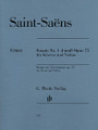 Sonata No. 1 in D Minor, Op. 75 (Violin and Piano). By Camille Saint-Saens. Edited by Peter Jost. For Violin, Piano Accompaniment. Henle Music Folios. Softcover. 79 pages. G. Henle #HN572. Published by G. Henle.

The first Urtext edition to take into account all surviving sources for the work. With marked and unmarked string parts.