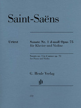 Sonata No. 1 in D Minor, Op. 75 (Violin and Piano). By Camille Saint-Saens. Edited by Peter Jost. For Violin, Piano Accompaniment. Henle Music Folios. Softcover. 79 pages. G. Henle #HN572. Published by G. Henle.

The first Urtext edition to take into account all surviving sources for the work. With marked and unmarked string parts.