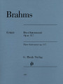 3 Intermezzi, Op. 117 (Revised Edition). By Johannes Brahms (1833-1897). Edited by Andreas Boyde and Katrin Eich. For Piano. Henle Music Folios. Softcover. 18 pages. G. Henle #HN1042. Published by G. Henle.

The three popular Intermezzi op. 117 can be seen as the epitome of Brahms' late work for piano. Clara Schumann confessed: “In these pieces I at last feel musical life stir once again in my soul.” Brahms reacted, as he often did, in a rather brusque manner. Although he sometimes described the three Intermezzi as being “Wiegenlieder” (lullabies), he formally rejected this title: “It should then say, lullaby of an unhappy mother or of a disconsolate bachelor.” The new edition of these moderately difficult Intermezzi (level of difficulty 5/6) has now been revised following the musical text of the Brahms Complete Edition, and has fingerings by Andreas Boyde.