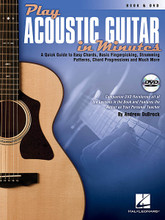 Play Acoustic Guitar in Minutes for Guitar. Guitar Educational. Softcover with DVD. 112 pages. Published by Hal Leonard.

This fantastic beginner's guide will get your fingers on the fretboard in no time! You'll quickly learn easy chords, basic fingerpicking, strumming patterns, chord progressions, and much more. The companion DVD features over 2 hours of instruction with Andrew DuBrock himself as your personal teacher, reinforcing all the lessons in the book.