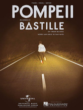 Pompeii by Bastille. For Piano/Vocal/Guitar. Piano Vocal. 8 pages. Published by Hal Leonard.

This sheet music features an arrangement for piano and voice with guitar chord frames, with the melody presented in the right hand of the piano part as well as in the vocal line.