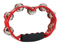 Red Hand Held Plastic Tambourine for Percussion. Tycoon. Hal Leonard #TBH-RBS. Published by Hal Leonard.

This plastic tambourine is designed for maximum playability in every musical situation. Chrome-plated steel alloy jingles deliver crisp, cutting sounds. The frame is constructed of high-strength plastic for added durability.