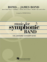 Bond... James Bond arranged by Stephen Bulla. For Concert Band, Symphonic Band (Score & Parts). Hal Leonard Concert Band Series. Grade 4. Published by Hal Leonard.

Over the past five decades music from the James Bond film franchise has become a part of our musical culture. This powerful setting of familiar film themes will appeal to all audiences. Includes: James Bond Theme * Goldfinger * Nobody Does It Better * Skyfall * and Live and Let Die.