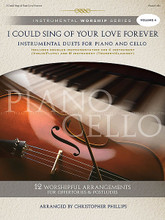 I Could Sing of Your Love Forever, Volume 4 (Instrumental Duets for Piano and Cello). Arranged by Christopher Phillips. Brentwood-Benson Keyboard. Moderate. Softcover with CD. 168 pages. Brentwood-Benson Music Publishing #4575723047. Published by Brentwood-Benson Music Publishing.

Brentwood-Benson Music Publications presents Vol. 4 in its Instrumental Worship Series with I Could Sing of Your Love Forever: 12 instrumental duets for piano and cello. These tasteful, worship-centric arrangements by Christopher Phillips, Music Director at Christ Church Nashville, are perfect for offertories, postludes, or as intimate, stand-alone performances. With a focus on flexibility, these inspiring arrangements also offer the solo instrumental part transposed to include C instruments (Violin/Flute/etc.) and Bb instruments (Trumpet/Clarinet/etc.).

As an added bonus, this folio comes with a complete demonstration listening CD which can be used both as a reference recording for your rehearsals or simply for your own listening pleasure and quiet times of reflection and worship.

Further enhancing the value and usability of this featured publication, a CD Piano Accompaniment Track is available as a separate purchase. This enables the solo instrumentalist to perform these arrangements without the need of live piano accompaniment.