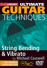 String Bending & Vibrato (Ultimate Guitar Techniques Series). For Guitar. Lick Library. DVD. Lick Library #RDR0439. Published by Lick Library.

This superb DVD explores the very important techniques of string bending and vibrato, and the mechanics involved to achieve a more professional sound to your playing. With clear step-by step-instruction, Michael shows the do's and don'ts of what's needed and then explores ideas derived from rock, country, blues and even whammy bar usage. Lessons are for beginner, intermediate and advanced players. This DVD comes complete with a backing track and a performance which is broken down note for note, so that you can use each idea in your own playing.