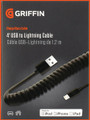 4' USB to Lightning Cable, Coiled Griffin. General Merchandise. Hal Leonard #GC36632. Published by Hal Leonard.

The space-saving essential. Connect this cable to your computer's USB port to sync your iOS devices equipped with Lightning connector. Can be used with Griffin's PowerBlock and PowerJolt power products as an extra charging cable. Keep as a spare in the car, at the office, or anywhere. Coiled cable design saves space, discourages tangles.