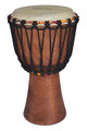 8 inch African Djembe (Material Varnish, Goat Skin Head). Tycoon. General Merchandise. Hal Leonard #TAJ-8. Published by Hal Leonard.

• Handcrafted from a single piece of sun-dried Ghanaian Hardwood

• Distinct finishes

• Deep, loud bass tones and high, sharp slap tones

• 5mm extra strong non-stretch rope for each and lasting tuning

• Natural varnish finishing.