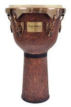 12 inch Master Terra Cotta Series African Djembe tycoon. General Merchandise. Hal Leonard #TJTC-712AC. Published by Hal Leonard.

• Handcrafted from a single piece of sun-dried Ghanaian Hardwood

• Distinct finishes

• Deep, loud bass tones and high, sharp slap tones

• Special finishing procedures applied to Terra-Cotta Series to create their unique rugged texture

• 5mm extra strong non-stretch rope for eash and lasting tuning

• Natural varnish finishing.