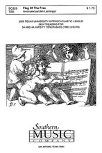 Flag Of The Free (Choral Music/Octavo Secular Tbb). By Leininger, Jim. For TBB (TBB). Choral, Secular, Octavo. Southern Music. Southern Music Company #SC826. Published by Southern Music Company.

Minimum order 6 copies.