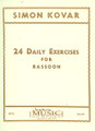 24 Daily Exercises for Bassoon (Bassoon Studies/Collection). By Simon Kovar. For Bassoon. Woodwind Solos & Ensembles - Bassoon Studies/Collection. Southern Music. 112 pages. Southern Music Company #B750. Published by Southern Music Company.