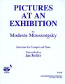 Pictures at an Exhibition (Excerpts) (Brass Solos & Ensemble/Trumpet And Piano/organ). By Moussorgsky, Modeste. Arranged by Roller, Jan. For Trumpet (Trumpet). Brass Solos & Ensembles - Trumpet And Piano/Organ. Southern Music. Grade 5. Southern Music Company #SU508. Published by Southern Music Company.