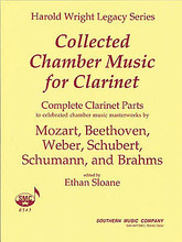 Collected Chamber Music For Clarinet (Woodwind Solos & Ensemble/B-flat Clarinet Studies). By Mozart Beethoven Weber Schubert. Arranged by Sloane, Ethan. For Clarinet (Clarinet). Woodwind Solos & Ensembles - B-Flat Clarinet Studies. Southern Music. Grade 4. 104 pages. Southern Music Company #B543HW. Published by Southern Music Company.