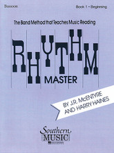 Rhythm Master - Book 1 (Beginning) (Bassoon). By J. R. McEntyre and Harry Haines. For Bassoon, Concert Band. Band - Band Methods. Southern Music. 32 pages. Southern Music Company #B497BSN. Published by Southern Music Company.
Product,65129,Rhythm Master - Book 1 (Beginning) (Baritone B.C.)"