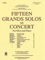 15 Grands Solos de Concert for Oboe and Piano (Oboe Collection). Arranged by Albert Andraud. For Oboe. Woodwind Solos & Ensembles - Oboe Collection. Southern Music. Grade 4. 140 pages. Southern Music Company #B107. Published by Southern Music Company.

A significant repertoire collection for the advancing oboe player/student. Includes works by: Mozart * Dallier * Bertain * Guihaud * Busser * Paladilhe * Neilsen * Colin * Lefebvre*  and Johann Sebastian Bach.