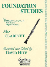 Foundation Studies for Clarinet (Daily Studies from Op. 36, Bk. 3). By Carl Baermann (1810-1885). Edited by David Hite. For Clarinet. Woodwind Solos & Ensembles - B-Flat Clarinet Studies. Southern Music. Grade 2. 96 pages. Southern Music Company #B398. Published by Southern Music Company.
Product,65150,Division of Beat