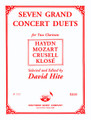 Seven (7) Grand Concert Duets (Woodwind Solos & Ensemble/Clarinet Duets). Arranged by David Hite. For Clarinet Duet (Clarinet). Woodwind Solos & Ensembles - Clarinet Duets. Southern Music. Collection. 97 pages. Southern Music Company #B521. Published by Southern Music Company.

Duet playing has been a favorite parlor pastime since the beginnings of music history. Because of the "lean" instrumentation, it is difficult to compose duets that are both interesting for the player and engaging for the listener. Most often, perhaps, composers have written duets primarily for the pleasure of the players. Written by renowned masters, the duets chosen for this volume represent an advanced artistic level of two-part composition. As such, they provide the clarinetist an artistic challenge, certainly more than a simple sight reading exercise. Technically these duets challenge both players equally with solo opportunities shifting between the two parts.The practice and study of these duets will help the student develop musically. Conversely, as the student attains musical maturity, he/she will appreciate these duets more.