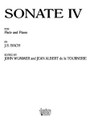 Sonata No. 4 in C (Flute and Piano/Organ). By Johann Sebastian Bach (1685-1750). Arranged by John Wummer. For Flute. Woodwind Solos & Ensembles - Flute And Piano/Organ. Southern Music. Grade 3. 8 pages. Southern Music Company #SS119. Published by Southern Music Company.