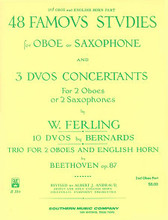 48 Famous Studies (2nd Oboe Part) (2nd Oboe). Edited by Wilhelm Ferling and Albert Andraud. For Oboe. Woodwind Solos & Ensembles - Oboe Method/Studies. Southern Music. Classical. Performance part. 35 pages. Southern Music Company #B104. Published by Southern Music Company.