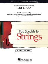 Let It Go (from Frozen) by Idina Menzel. By Kristen Anderson-Lopez and Robert Lopez. Arranged by Robert Longfield. For String Orchestra (Score & Parts). Easy Pop Specials For Strings. Grade 2. Published by Hal Leonard.

The Oscar®-nominated song from Disney's mega-hit film is carefully crafted here for younger players, with minimal syncopation and solid tutti scoring for confident performances. Your students will be thrilled to play this worldwide pop hit.