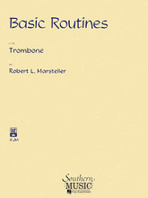 Basic Routines for Trombone by Robert Marsteller. For Trombone. Brass Solos & Ensembles - Trombone Methods/Studies. Southern Music. Grade 5. 80 pages. Southern Music Company #B268. Published by Southern Music Company.

A volume of calisthenic exercises compiled to assist in the muscle development used in the playing the trombone. Exercises are broken into four sections: (1) Attack and tone placement * (2) Slow Slurs * (3) Flexibility * (4) Scales and Arpeggios.