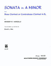 Sonata in A Minor (Bass Clarinet and Piano). By Benedetto Marcello (1686-1739). Arranged by David Hite. For Bass Clarinet. Woodwind Solos & Ensembles - Bass Clarinet Music. Southern Music. Baroque. Grade 3. Set of performance parts. 9 pages. Southern Music Company #SS159. Published by Southern Music Company.
Product,65223,Basic Drum Book"