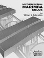 Southern Special Marimba Solos by William J. Schinstine. For Marimba. Percussion Music - Mallet/Marimba/Vibraphone. Southern Music. Grade 1. 32 pages. Southern Music Company #B339. Published by Southern Music Company.

27 original works for marimba ranging in very easy through intermediate levels. The pieces utilize a variety of keys, meters, styles and also include some 3 and 4 mallet solos. Includes: Gypsy Dance • Love Song • Perpetual Motion • Sharpie • Tres Blues (3 mallets) • Twist-A-Wrist (4 mallets) • Winter Walk • and more.