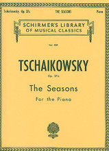 The Seasons, Op. 37a (Piano Solo). By Peter Ilyich Tchaikovsky (1840-1893). Edited by Louis Oesterle. For Piano. Piano Large Works. Classical Period. SMP Level 7 (Late Intermediate). Collection. Fingerings (does not include words to the songs). 57 pages. G. Schirmer #LB909. Published by G. Schirmer.

Contents: Autumn Song • Barcarolle • By the Hearth • Carnival • Christmas • Harvest Song • Hunter's Song • Sleigh Ride • Snowdrop • Song of the Lark • Song of the Reaper • Starlit Night.

About SMP Level 7 (Late Intermediate) 

4 to 5-note chords in both hands and scales in octaves in both hands.