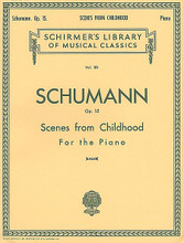 Scenes from Childhood, Op. 15 (Kinderszenen). By Robert Schumann. Edited by Harold Bauer. For Piano. Piano Large Works. Classical Period. SMP Level 8 (Early Advanced). Collection. Introductory text (does not include words to the songs). 20 pages. G. Schirmer #LB101. Published by G. Schirmer.

About SMP Level 8 (Early Advanced) 

4 and 5-note chords spanning more than an octave. Intricate rhythms and melodies.