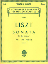 Sonata in B Minor (Piano Solo). By Franz Liszt (1811-1886). Edited by Rafael Joseffy. For Piano. Piano Large Works. SMP Level 10 (Advanced). 36 pages. G. Schirmer #LB861. Published by G. Schirmer.

About SMP Level 10 (Advanced) 

Very advanced level, very difficult note reading, frequent time signature changes, virtuosic level technical facility needed.