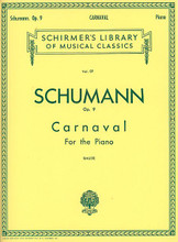 Carnaval, Op. 9 (Piano Solo). By Robert Schumann. Edited by Harold Bauer. For Piano. Piano Large Works. SMP Level 8 (Early Advanced). Collection. 52 pages. G. Schirmer #LB89. Published by G. Schirmer.

About SMP Level 8 (Early Advanced) 

4 and 5-note chords spanning more than an octave. Intricate rhythms and melodies.