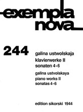 Sonatas, Nos. 4-6 (Piano Solo). By Galina Ustwolskaja. For Piano. Piano Large Works. 36 pages. Sikorski #SIK1944. Published by Sikorski.