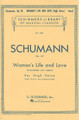 Woman's Life and Love (Frauenliebe und Leben) (High Voice). By R. Schumann. For Piano, Vocal. Vocal Large Works. 32 pages. G. Schirmer #LB1356. Published by G. Schirmer.

Contents: Du Ring an Meinem Finger • He, the Best of All, the Noblest • Help Me, Oh Sisters • Here on My Bosom, Here on My Heart • I Can Not, Dare Not Believe It • Now for the First Time Thou Hast • Since Mine Eyes Have Seen Him • Sweet My Friend, Thou Viewest.