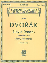 Slavonic Dances, Op. 46 - Books I and II (Piano Duet) (National Federation of Music Clubs 2014-2016 Selection Piano Duet). By Antonin Dvorak (1841-1904). Edited by Albert von Doenhoff and von Doenhoff. For Piano, 1 Piano, 4 Hands. Piano Duet. Classical Period. Difficulty: medium-difficult. Piano duet book. Standard notation and fingerings. 89 pages. G. Schirmer #LB1028. Published by G. Schirmer.

One Piano, Four Hands.