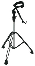 Black Powder-Coated Standard Djembe Stand for Percussion. Tycoon. Tycoon Percussion #TJS-B. Published by Tycoon Percussion.

Constructed of premium quality stainless steel, this stand fits any standard djembe. It is height adjustable to fit any player's needs, and the double-braced legs and rubber feet offer extra stability. Easy to assemble and disassemble.