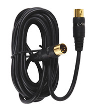 Keyboard MIDI Cable accessory. General Merchandise. Hal Leonard #47648. Published by Hal Leonard.

Use this 12' cable to connect any two MIDI-compatible devices to play and edit music. Equipped with 24k gold plated connections, the cable provides virtually error-free data transfer.