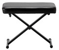 Deluxe Keyboard Bench accessory. General Merchandise. Hal Leonard #47575. Published by Hal Leonard.

Perfect for piano lessons or playing duets, this deluxe keyboard bench can comfortably sit two on its 13″ x 24″ padded seat. The cross brace and metal base provide support, and the bench adjusts to three different heights. The bench also folds up for easy transport and storage.