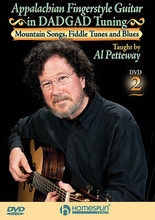 Appalachian Fingerstyle Guitar in DADGAD Tuning (DVD Two: Mountain Songs, Fiddle Tunes and Blues). For Guitar. Homespun Tapes. DVD. Homespun #DVDALPAF22. Published by Homespun.

Fingerstyle master Al Petteway continues his exploration of the evocative DADGAD tuning with a variety of must-learn tunes in the Southern mountain tradition. In his hands, DADGAD becomes an inventive and compelling way to play bluegrass, blues and country songs, including: The Coo-Coo • Bonapart's Retreat • Red Haired Boy • Frosty Morning • Black Mountain Rag • and One Dime Blues. Early intermediate level. 1 hr., 16 min.