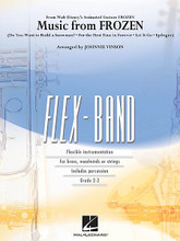Music from Frozen arranged by Johnnie Vinson. For Concert Band (Score & Parts). FlexBand. Grade 2. Published by Hal Leonard.

From Disney's spectacular animated movie Frozen, here is a medley of catchy songs skillfully arranged for flexible instrumentation. Includes: Do You Want to Build a Snowman? * For the First Time in Forever * and Let It Go.