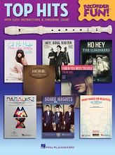 Top Hits - Recorder Fun! (with Easy Instructions & Fingering Chart). By Various. For Recorder. Recorder. Softcover. 24 pages. Published by Hal Leonard.

8 pop hits arranged for recorder in E-Z Play® notation with the note name shown in the note head, including: Call Me Maybe • Hey, Soul Sister • Ho Hey • Home • I Knew You Were Trouble. • Paradise • Some Nights • What Makes You Beautiful.