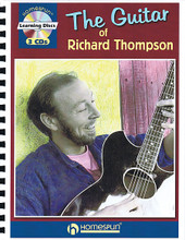The Guitar of Richard Thompson by Richard Thompson. For Guitar. Homespun Tapes. Softcover with CD. Guitar tablature. Homespun #CDTHOGT99. Published by Homespun.

Learn from a man listed by Rolling Stone as one of the greatest guitarists in popular music history. Richard Thompson's playing encompasses Celtic and British traditional music, American country, rock 'n 'roll and his own indefinable but widely admired style. You'll learn various tunings along with contemporary picking techniques, rhythms and stylistic innovations that will help you get the maximum musical expression from your instrument. These three CD lessons will enhance your fingerpicking and flatpicking technique while providing you with new ideas and approaches to traditional and contemporary music.